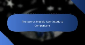 Photoceros Models: User Interface Comparisons