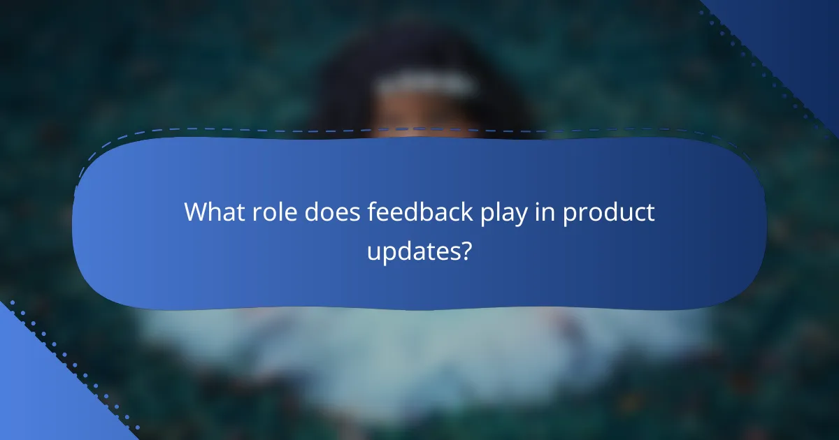 What role does feedback play in product updates?